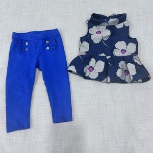Janie and Jack 12-18 months and 18-24 months top and pants set outfit bundle